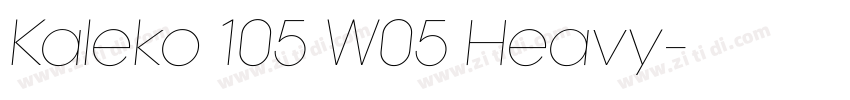 Kaleko 105 W05 Heavy字体转换